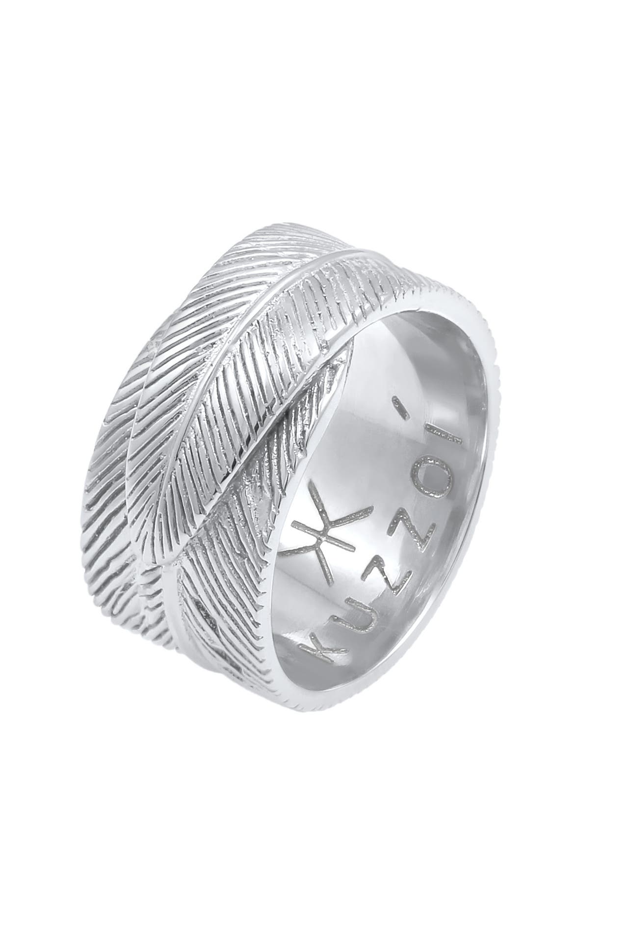 KUZZOI Ring Herren Feder Vintage 925 Silber, Bild 1
