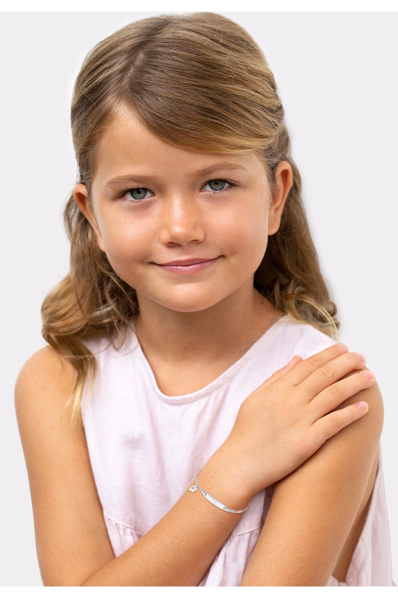 ELLI Armband Kinder ID-Armband Schild Blume Geburt 925 Silber, mit Kristallen von Swarovski®, Bild 1