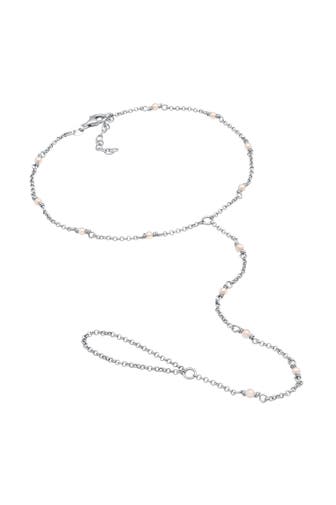 ELLI Fusskettchen Muschelkernperle Fuß Chain 925 Sterling Silber Silber