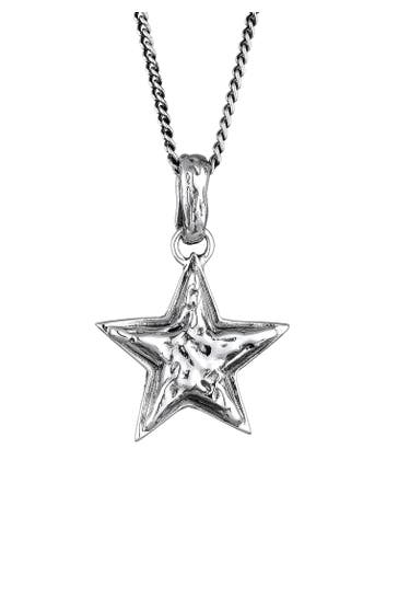 KUZZOI Kette Stern Vintage 925 Sterling Silber Silber