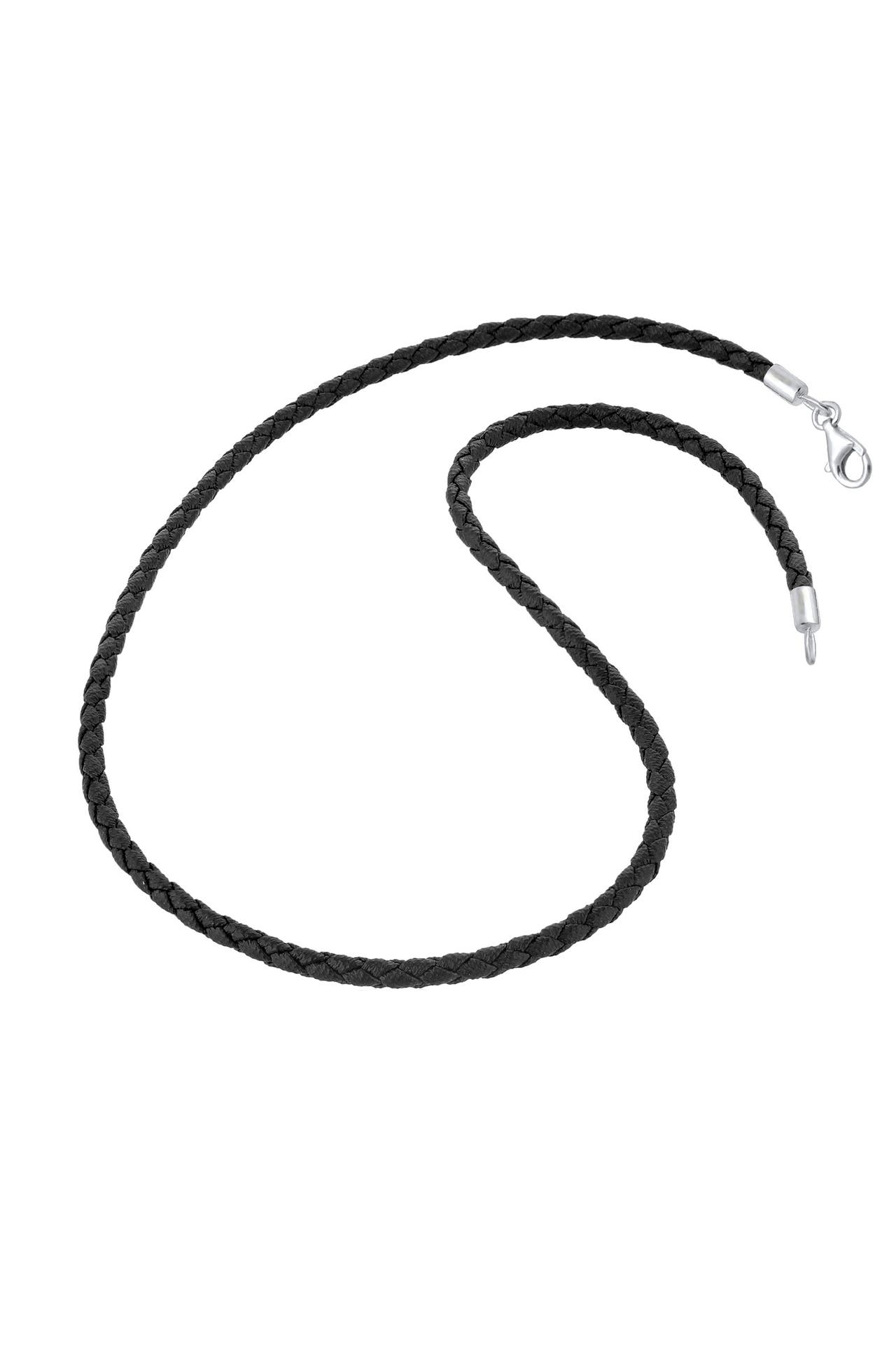 NENALINA Kette Lederhalsband Basic Kette Kombinierbar 925 Silber Silber, Bild 1