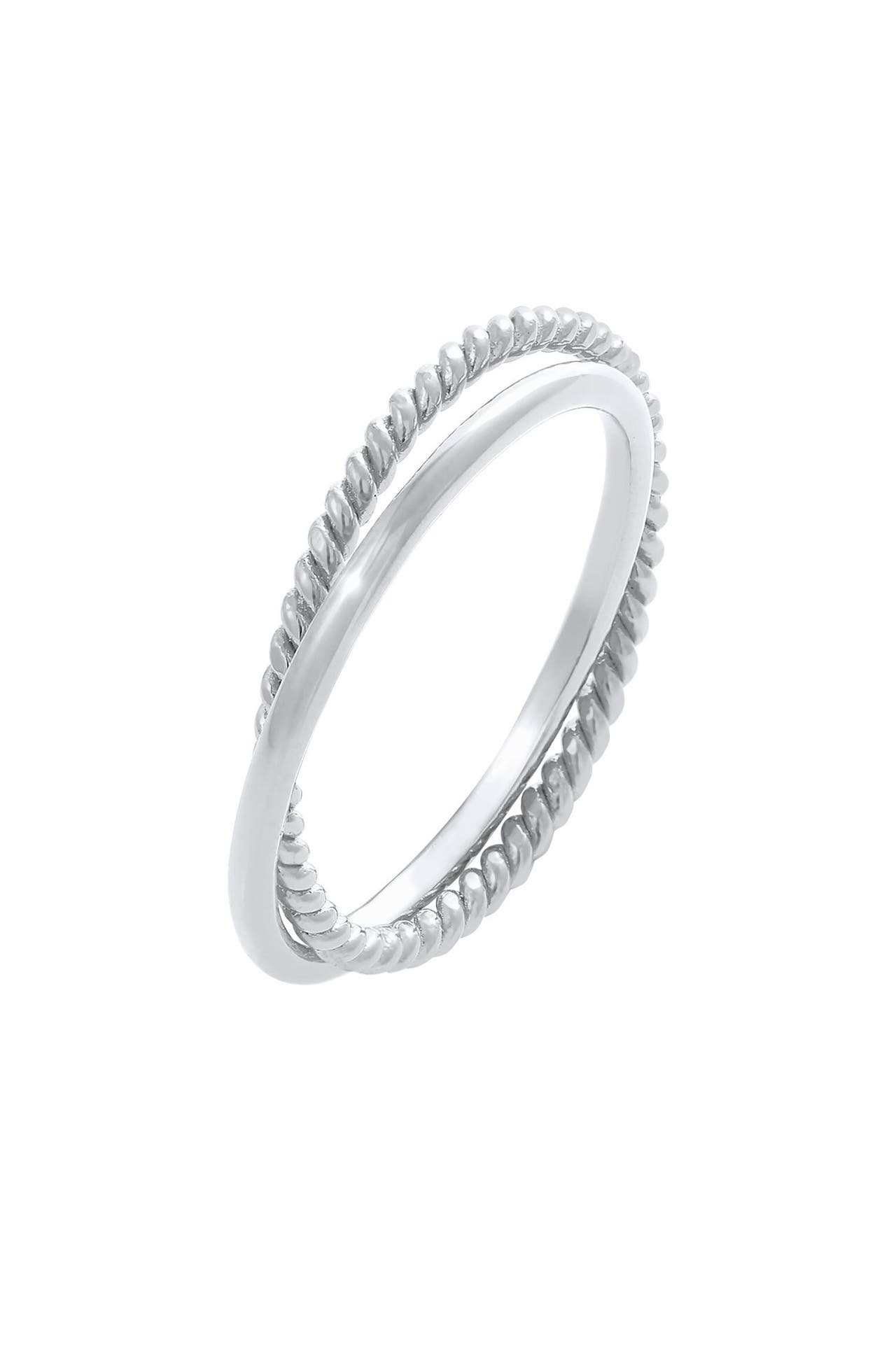 ELLI Ring Wickelring Klassik Fein Gedreht Schmuck Geschenk 925 Silber Silber, Bild 1