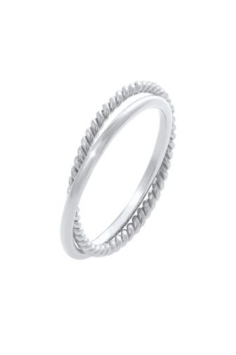 ELLI Ring Wickelring Klassik Fein Gedreht Schmuck Geschenk 925 Silber Silber