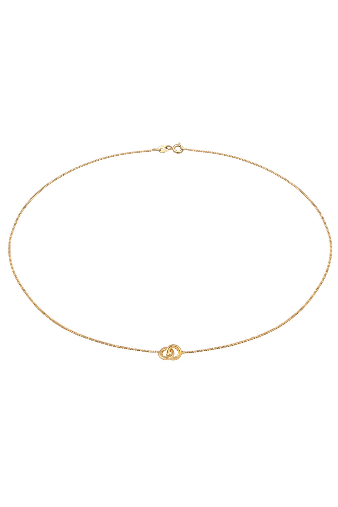 ELLI Kette Choker Kreis Geo 925 Silber Gold, Bild 1