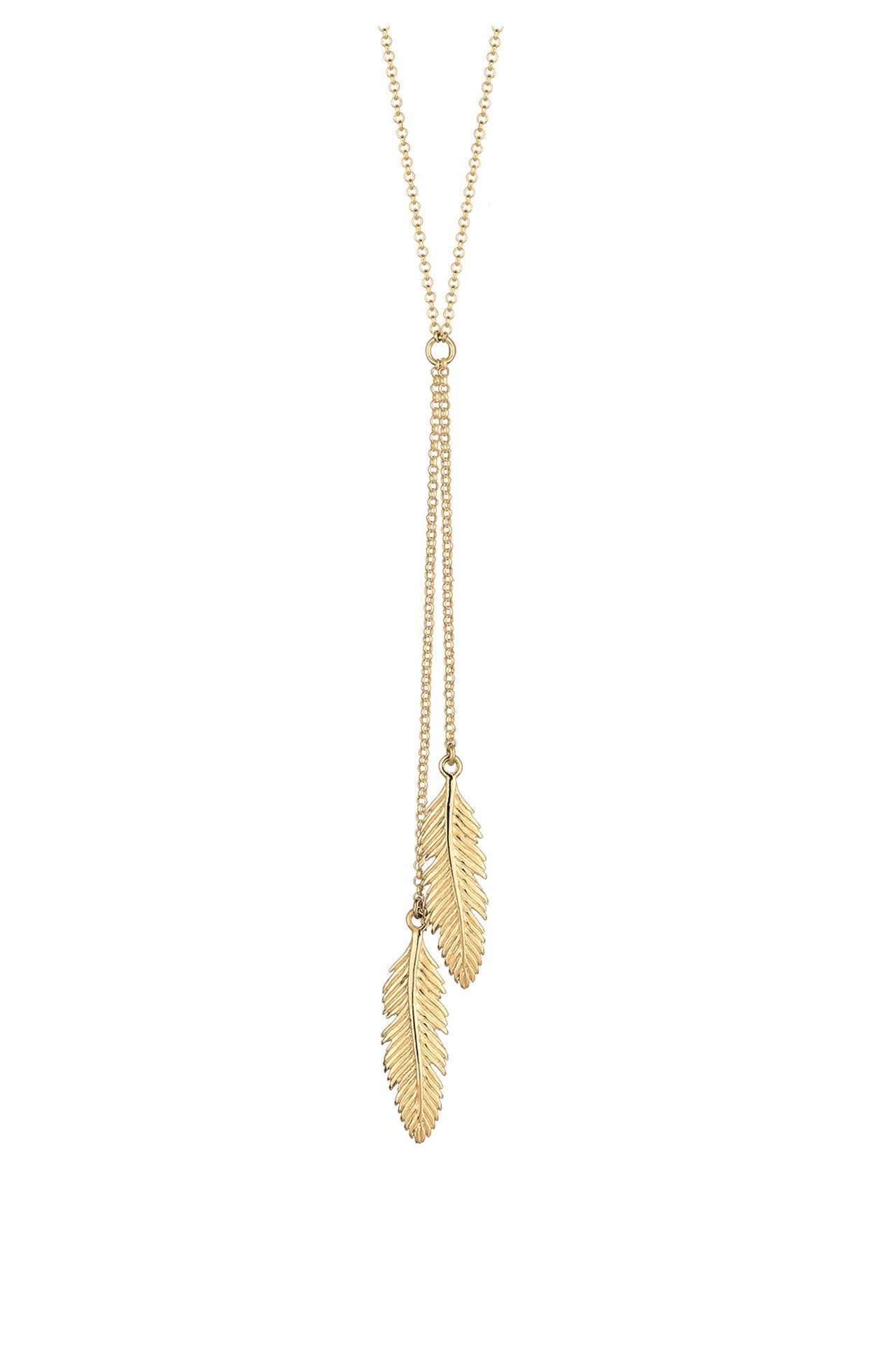 ELLI Kette Feder Y-Kette Boho Trend 925 Silber Gold, Bild 1