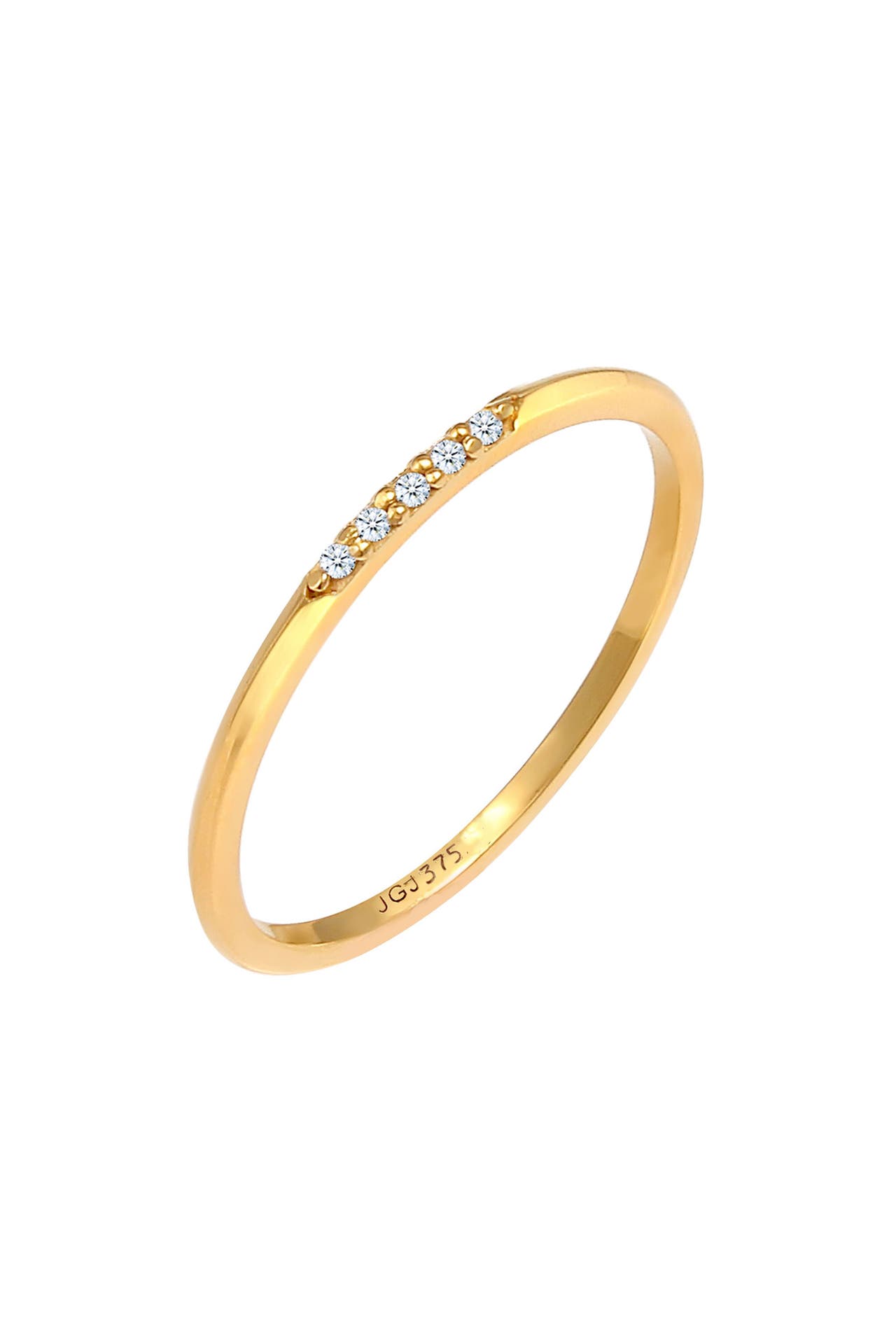 ELLI DIAMONDS Ring Bandring Verlobung Diamanten Elegant Fein 375 Gold Gold, Bild 1