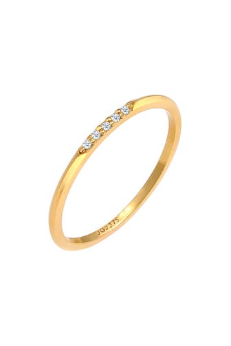 ELLI DIAMONDS Ring Bandring Verlobung Diamanten Elegant Fein 375 Gold Gold