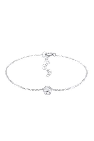 ELLI Armband Glas Kirstalle Weiß 925 Sterling Silber Silber