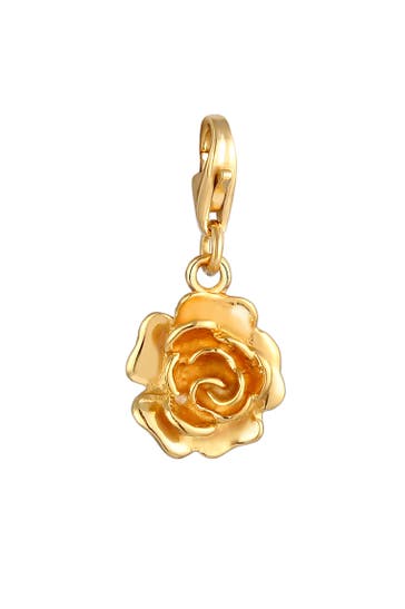 NENALINA Charm Anhänger Rose Blume Floral Blüte 925 Silber