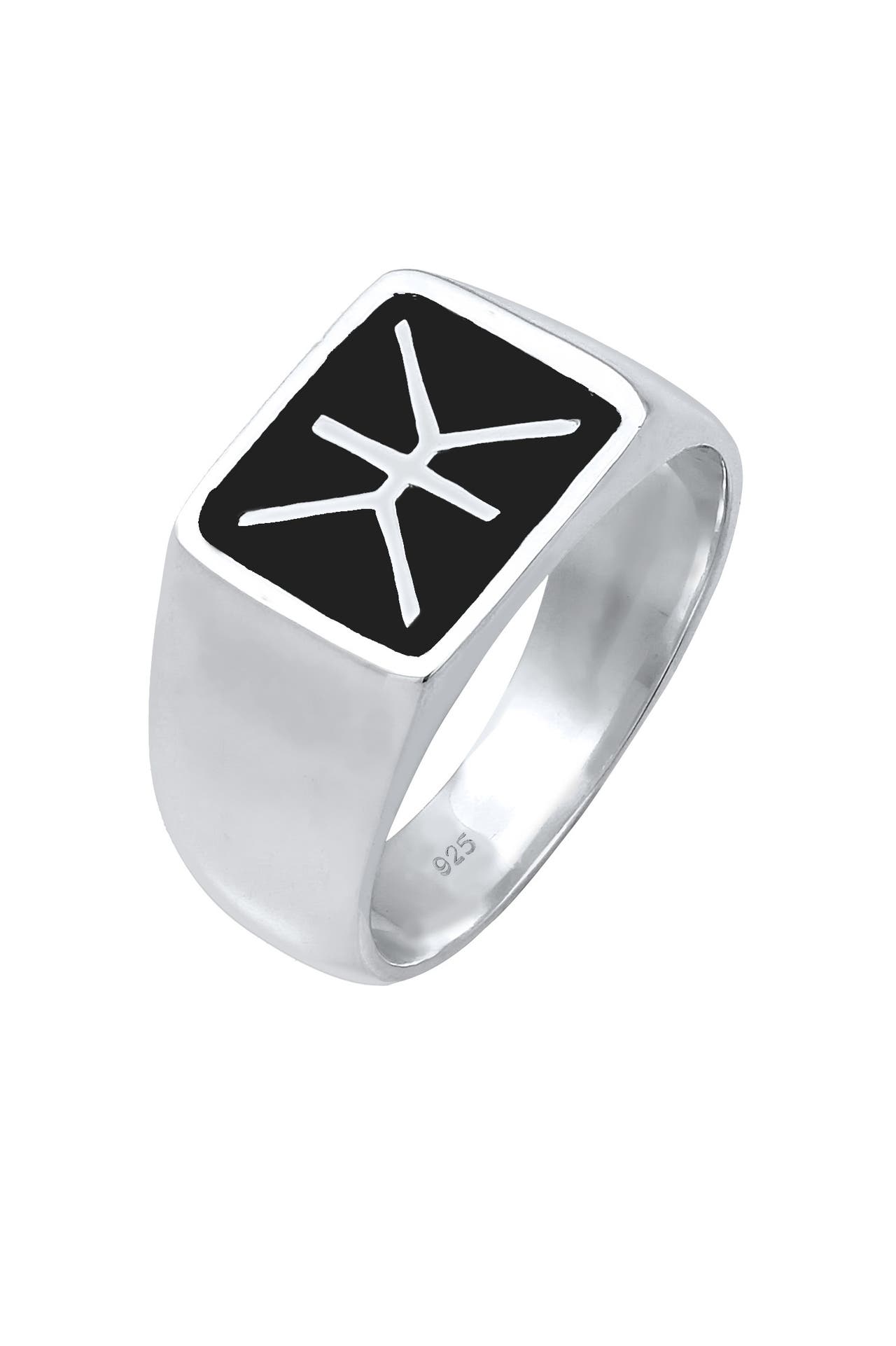 KUZZOI Ring Siegelring Emaille Logo Basic 925 Silber, Bild 1