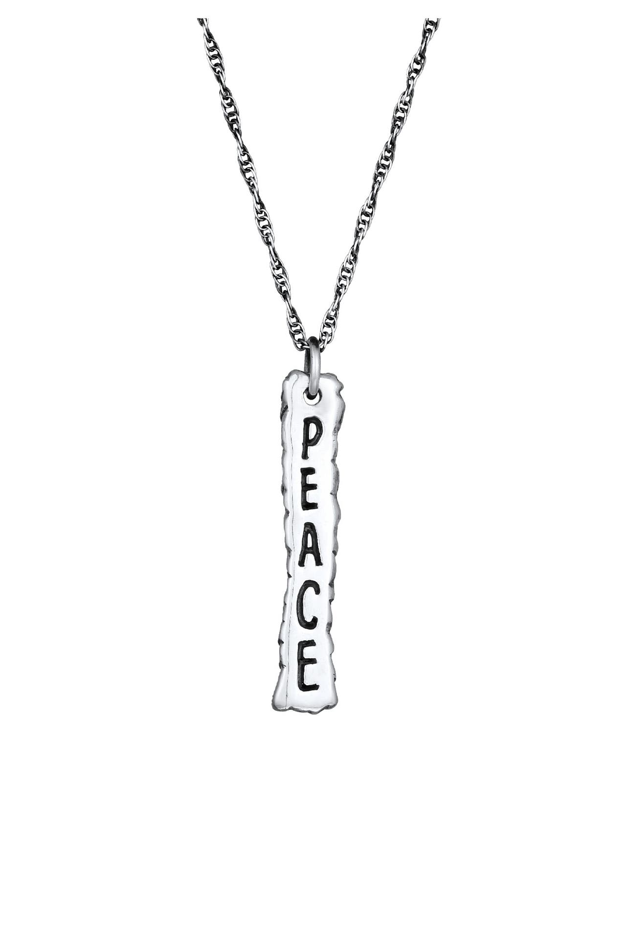 KUZZOI Kette Peace Frieden Figarokette 925 Silber Silber, Bild 1