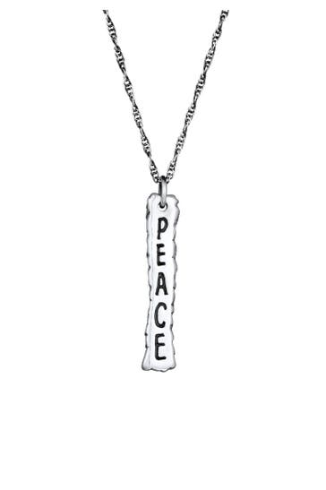 KUZZOI Kette Peace Frieden Figarokette 925 Silber Silber