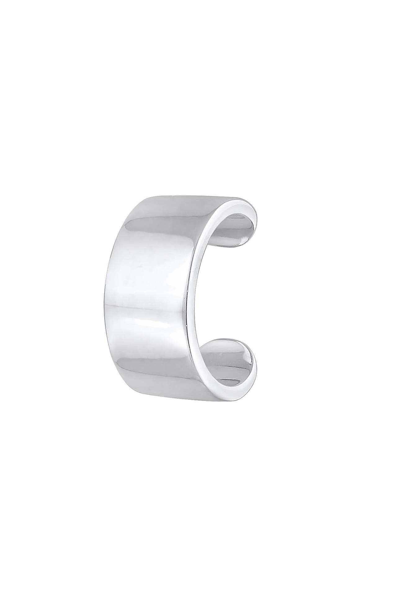 KUZZOI Ohrringe Herren Single Earcuff Basic Glanz 925 Silber, Bild 1