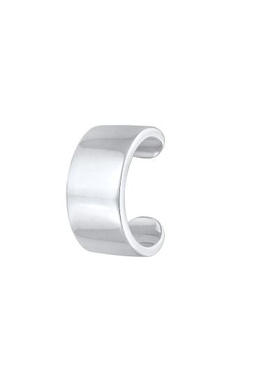KUZZOI Ohrringe Herren Single Earcuff Basic Glanz 925 Silber