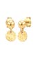 Ohrringe Stecker Kugel Plättchen Antique 375 Gelbgold Gold