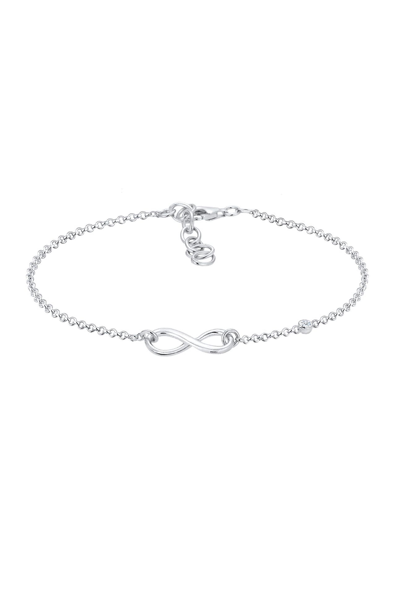 ELLI DIAMONDS Armband Infinity Diamant Weiß (0.015 ct) 925 Sterling Silber Silber, Bild 1