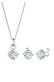 Schmuckset Topas Ohrstecker Solitär Kette 925 Silber Silber