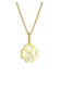 Kette Kleeblatt Diamant Weiß Brillantschliff (0.015 ct) 585 Gelbgold Gold