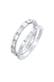Ring Zirkonia Rechteck Bandring 2er Set 925 Silber