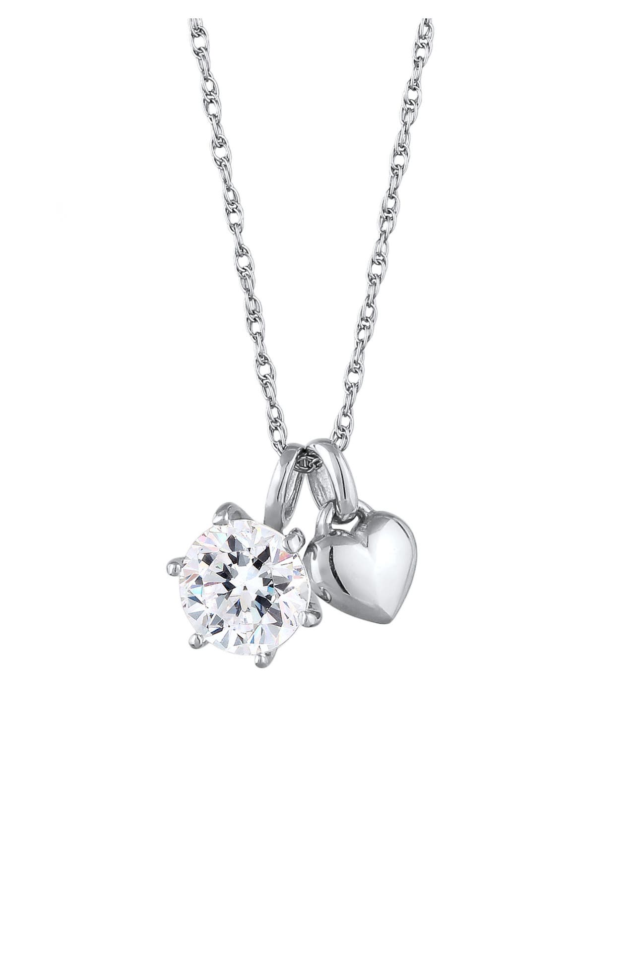 ELLI Kette Herz Anhänger Solitär 925 Sterling Silber, mit Kristallen von Swarovski® Silber, Bild 1