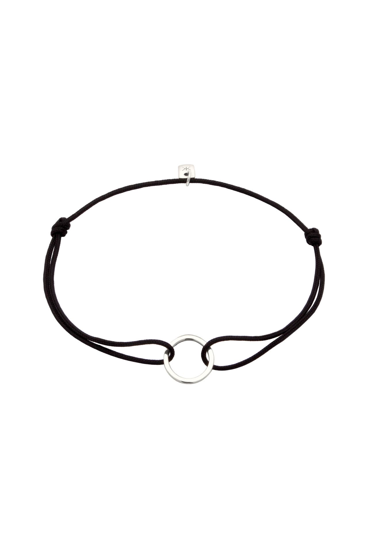 KUZZOI Armband Nylonband Kreis 925 Sterling Silber Silber, Bild 1