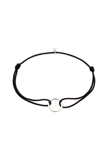 KUZZOI Armband Nylonband Kreis 925 Sterling Silber Silber