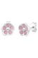 Ohrringe Kinder Blume Floral Kristall 925 Silber