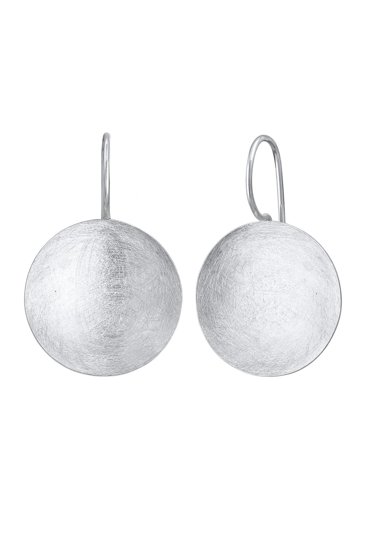 NENALINA Ohrringe Basic Geo Kreis Brushed Trend 925 Silber Silber, Bild 1