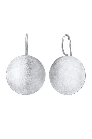 NENALINA Ohrringe Basic Geo Kreis Brushed Trend 925 Silber Silber