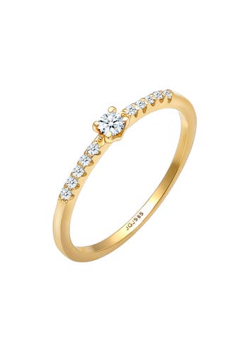 ELLI DIAMONDS Ring Microsetting Diamant (0.11 ct.) 585er Gelbgold Gold