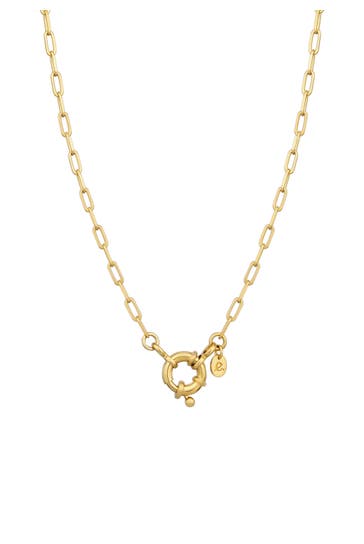 ELLI Kette Gliederkette Federring Modern 925 Sterling Silber Gold
