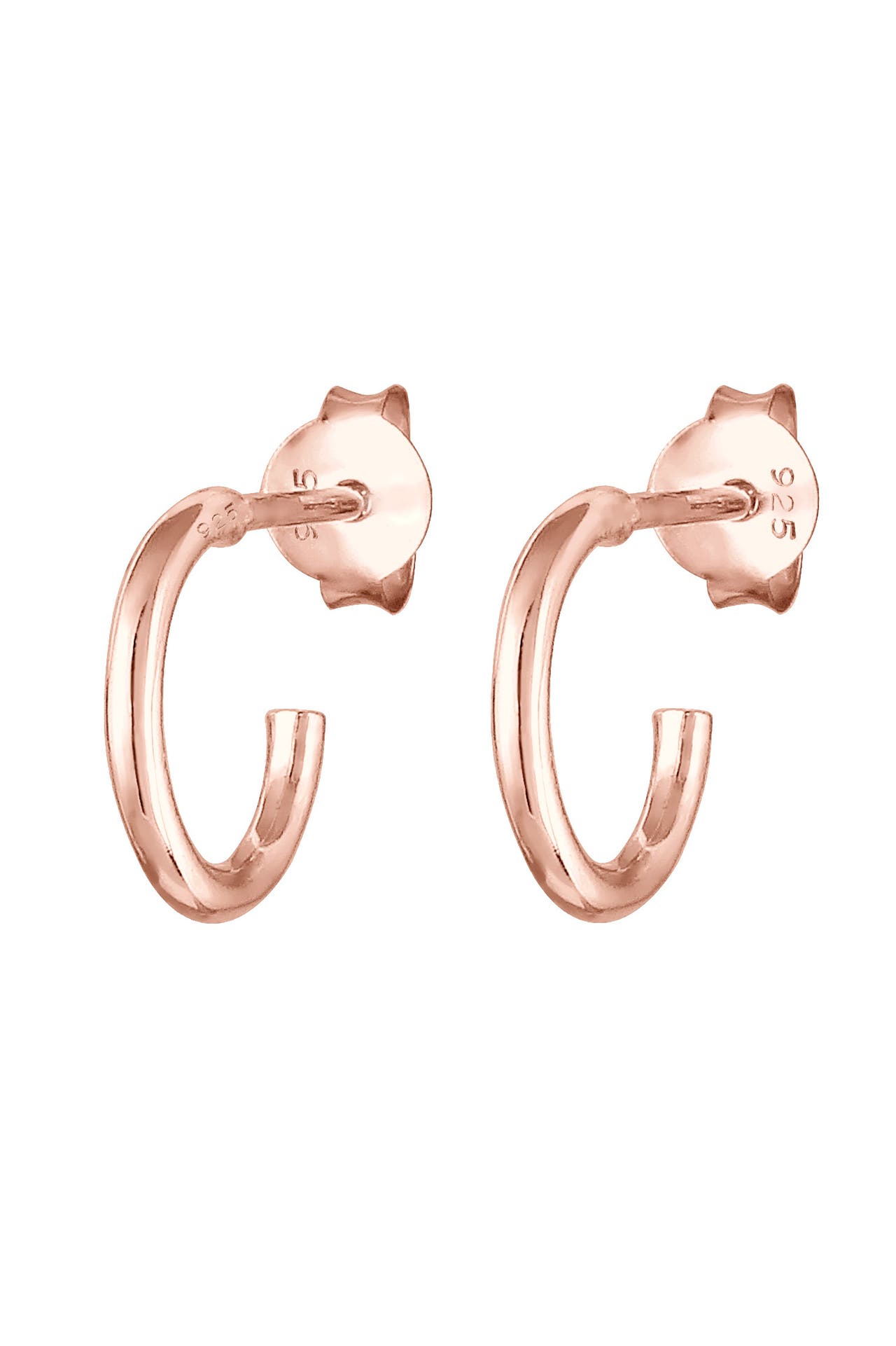 ELLI Ohrringe Ohrstecker Creolen 925 Sterling Silber Rosegold, Bild 1