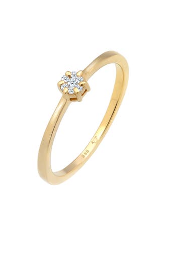 ELLI DIAMONDS Ring Diamant Brillantschliff (0.045ct) Schmuck Geschenk 585 Gelbgold Gold