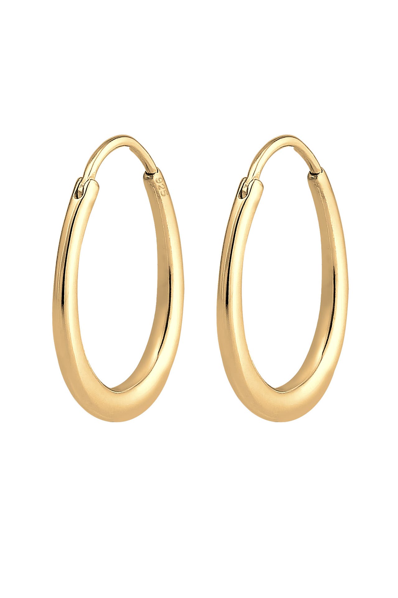 ELLI Ohrringe Creolen Oval 925 Sterling Silber Gold, Bild 1