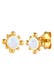 Ohrringe Stecker Mondstein Vintage 925 Silber Gold