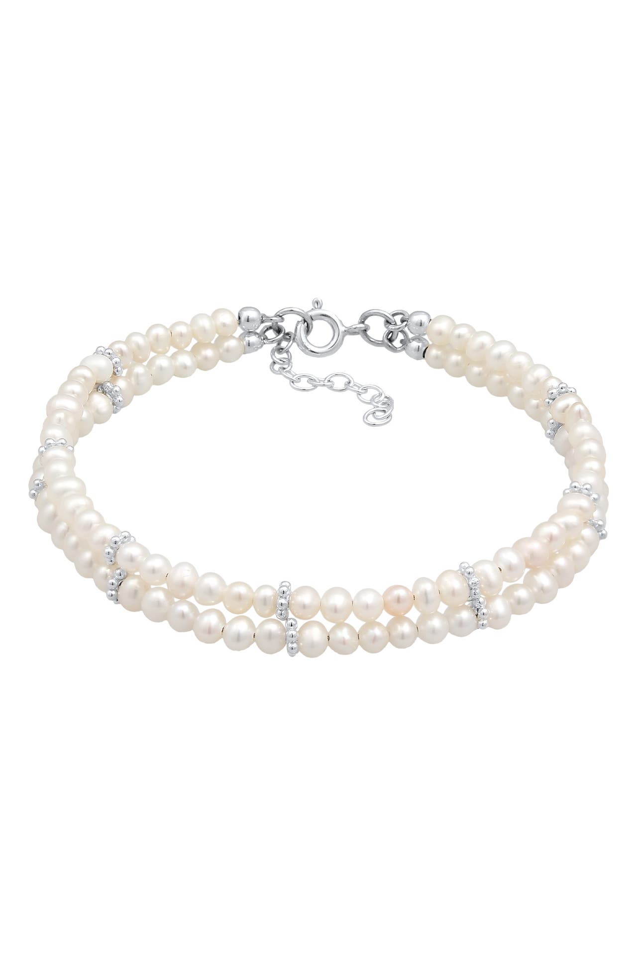 ELLI Armband Süßwasserzuchtperle 925 Sterling Silber Weiß, Bild 1