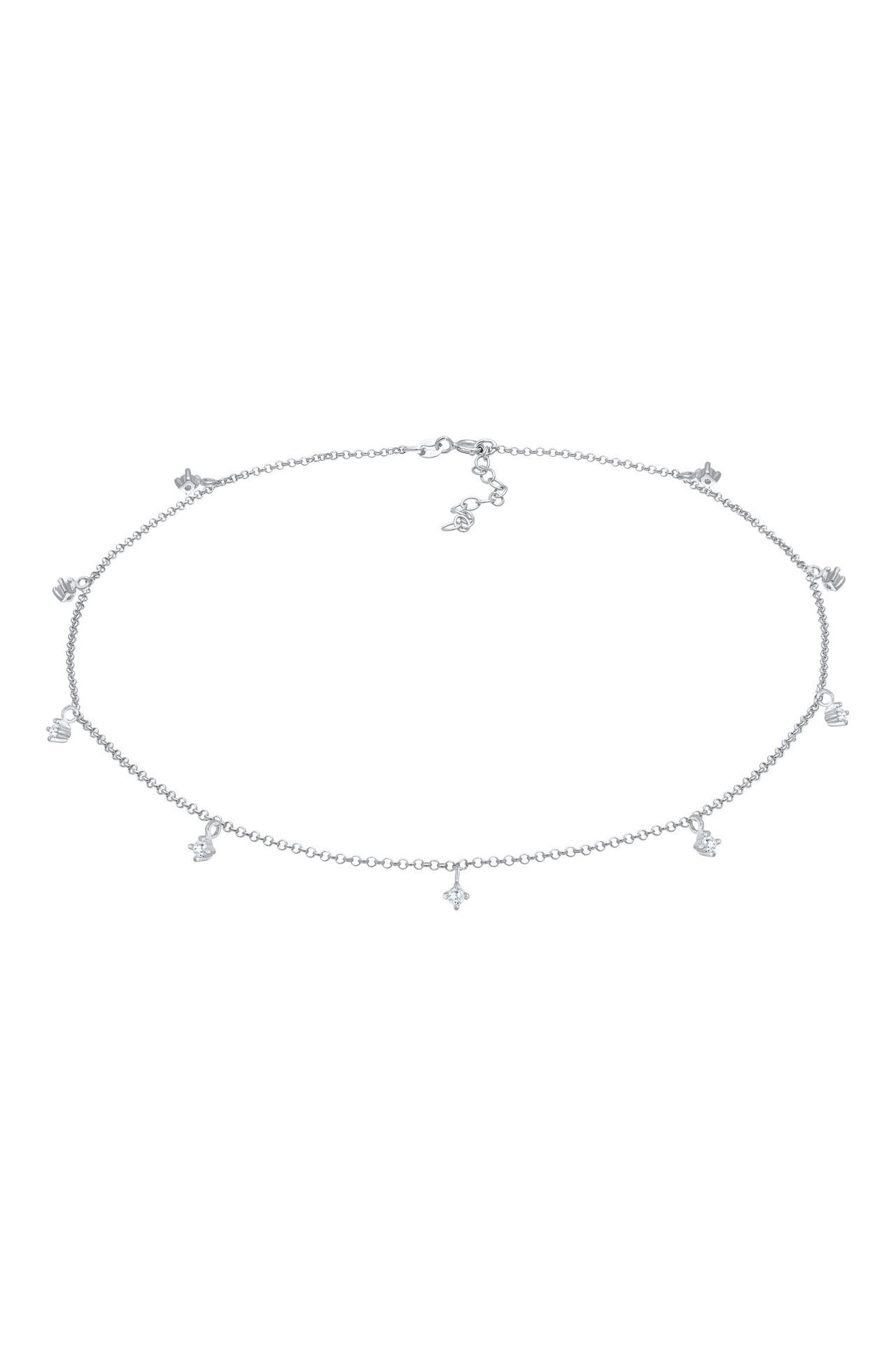 ELLI Kette Choker Solitär Zirkonia Elegant 925er Silber Silber, Bild 1