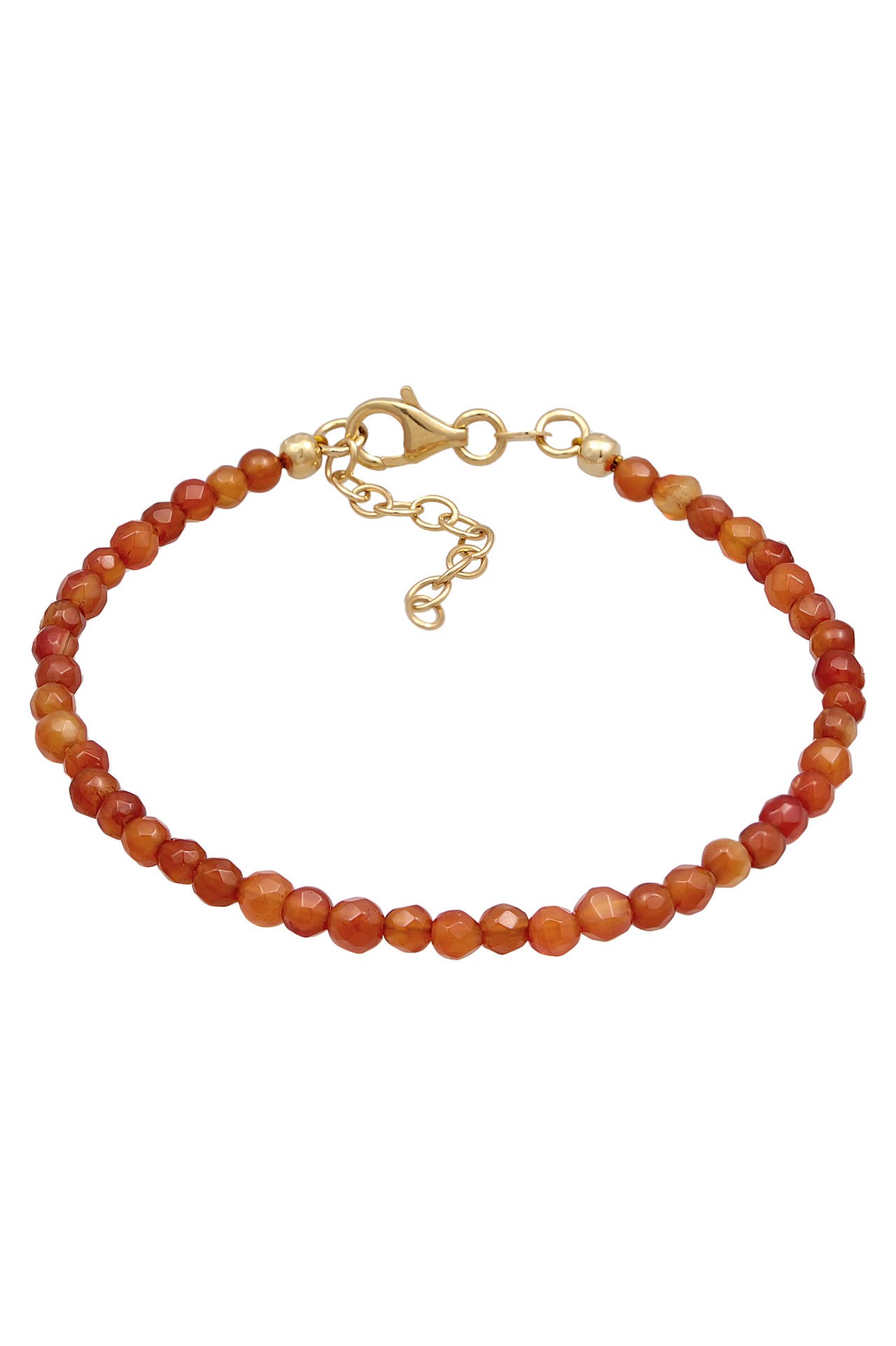 ELLI Armband Achat Kugeln Perlen Braun 925 Silber vergoldet Orange, Bild 1