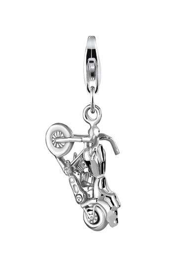 NENALINA Charm Big Bike-Anhänger Motorrad Cross 925 Silber