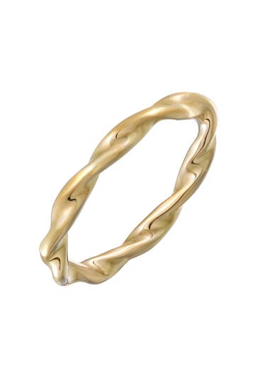 ELLI Ring Bandring Stapelring Gedreht für Damen Gold
