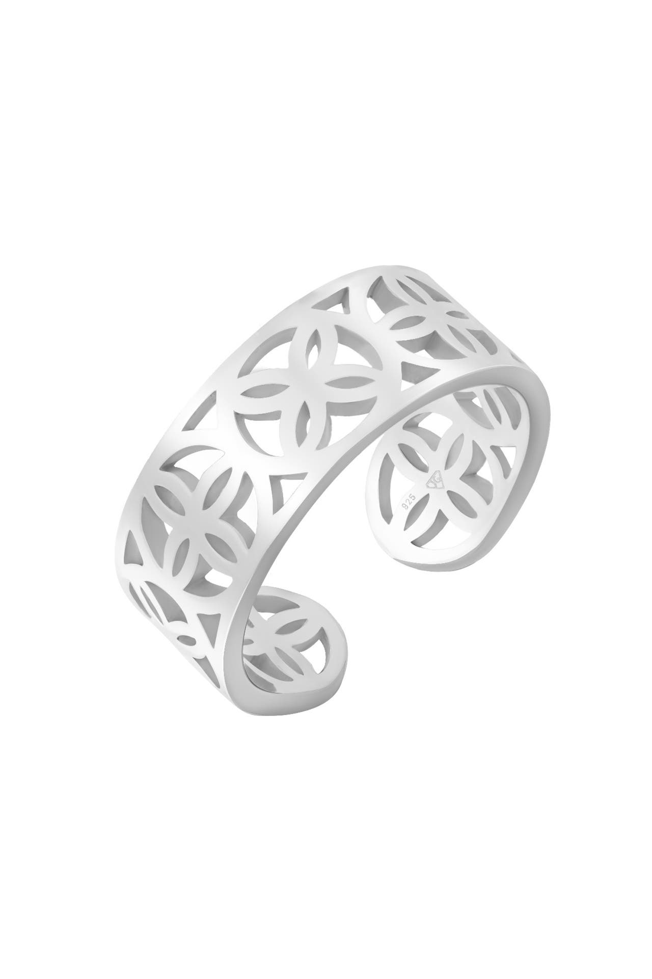 ELLI Ring Offen Lebensblume Blume 925 Silber Silber, Bild 1