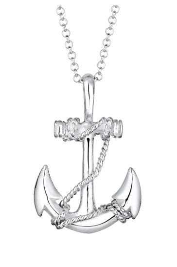 KUZZOI Kette Maritim Anker Anhänger 925 Sterling Silber Silber