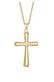 Kette Kreuz Diamant Weiß Brillantschliff (0.03 ct) 925 Sterling Silber Gold