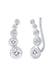 Ohrringe Ohrklemme Earclimber, mit Kristallen von Swarovski® Silber