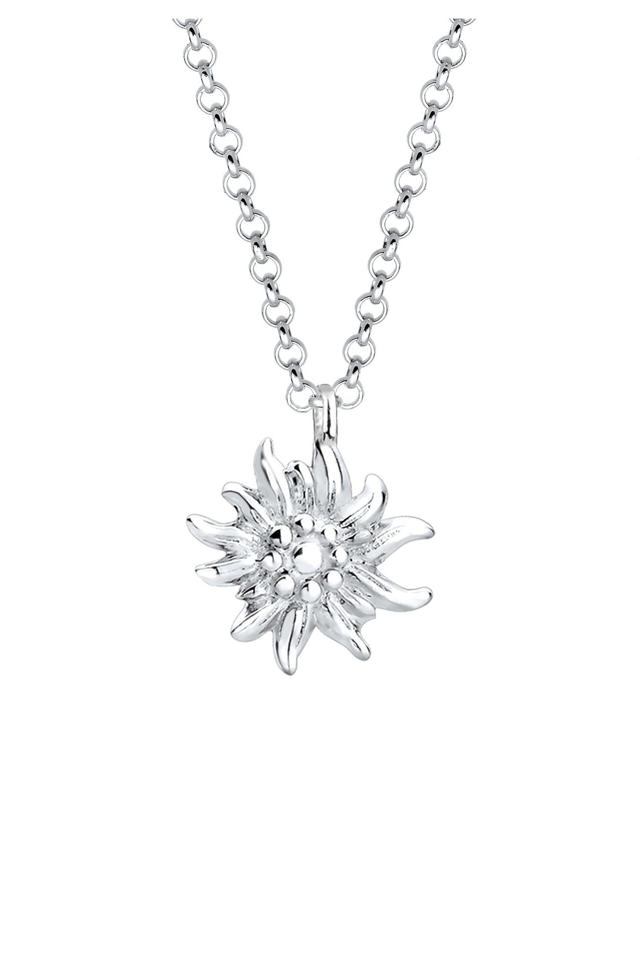 ELLI Kette Edelweiss Symbol Anhänger Tracht 925 Sterling Silber Silber, Bild 1