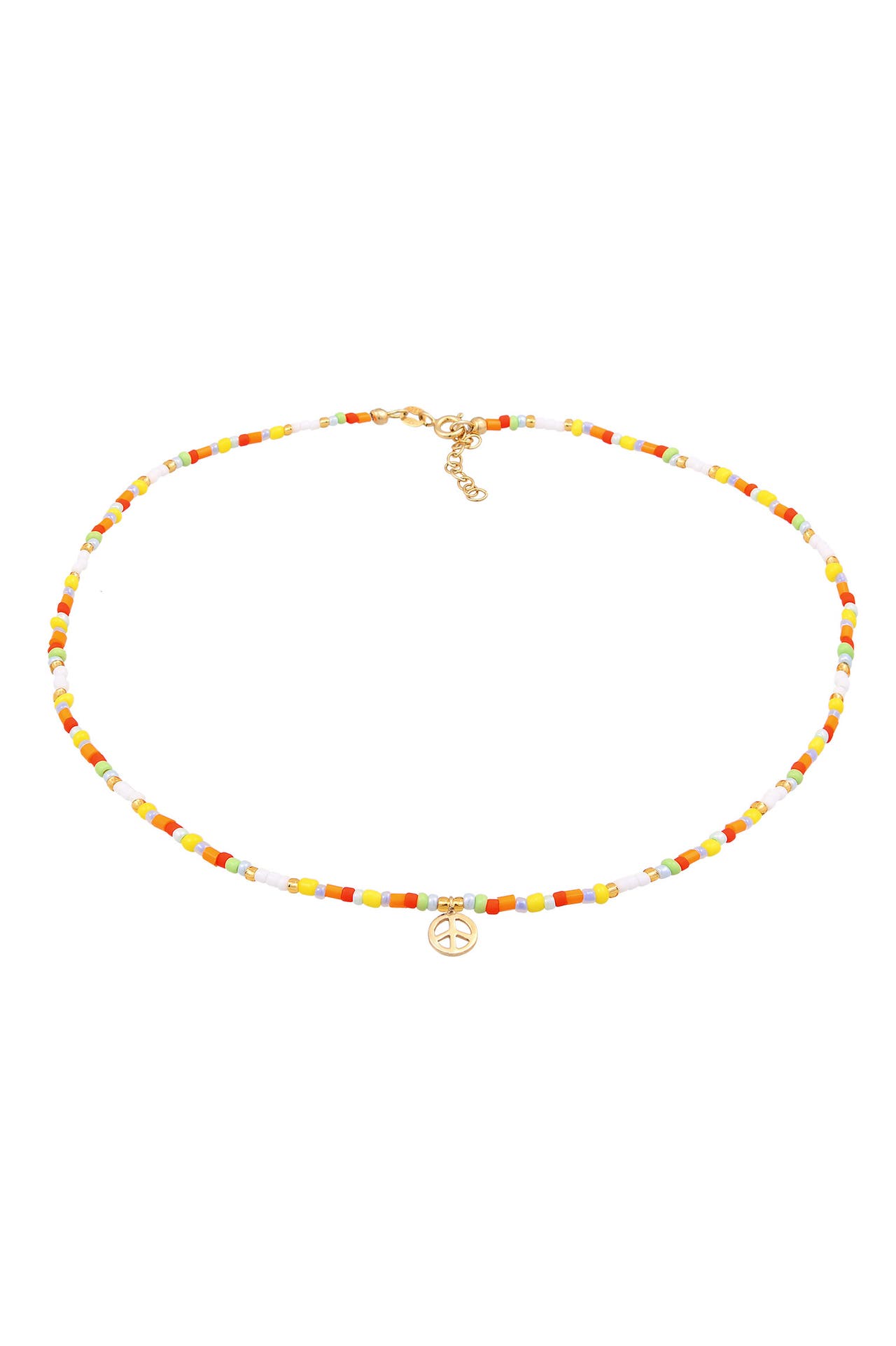 ELLI Kette Choker Piece Glas Beads Boho Style 925 Silber Gold, Bild 1