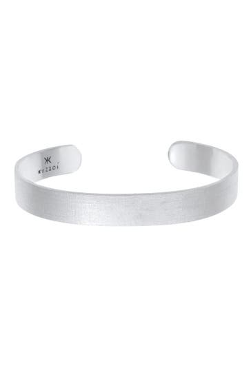 KUZZOI Armband Herren Armreif Offen Basic 925 Silber Silber