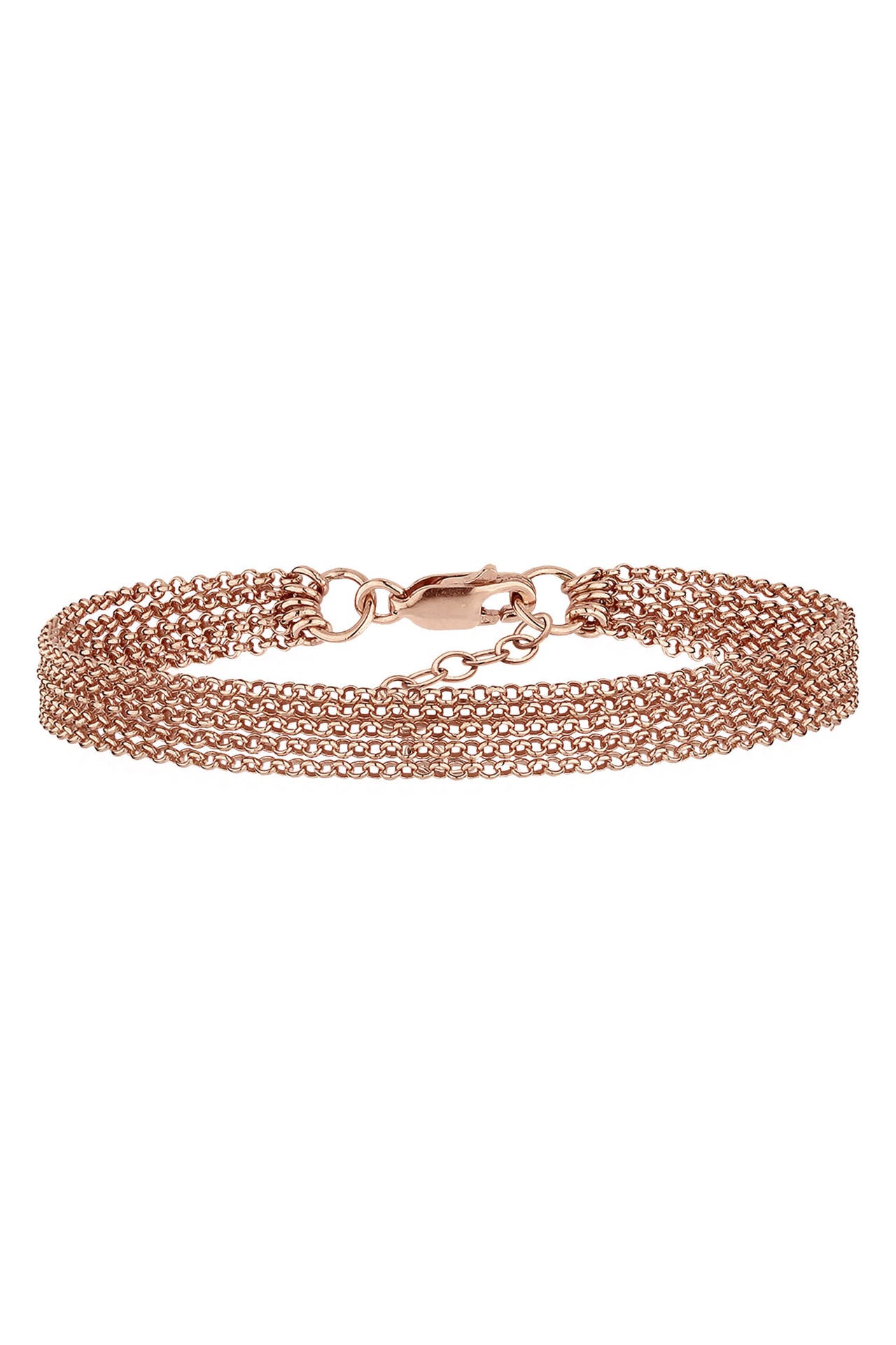 ELLI Armband Breit Glieder Basic Silber 925 Rosegold, Bild 1