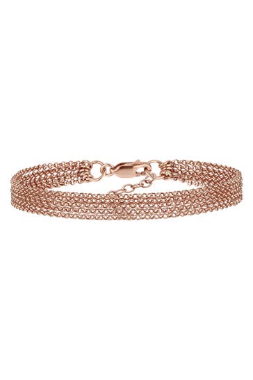 ELLI Armband Breit Glieder Basic Silber 925 Rosegold