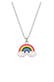 Halskette Kinder Regenbogen Wolke Emaille Happy 925 Silber